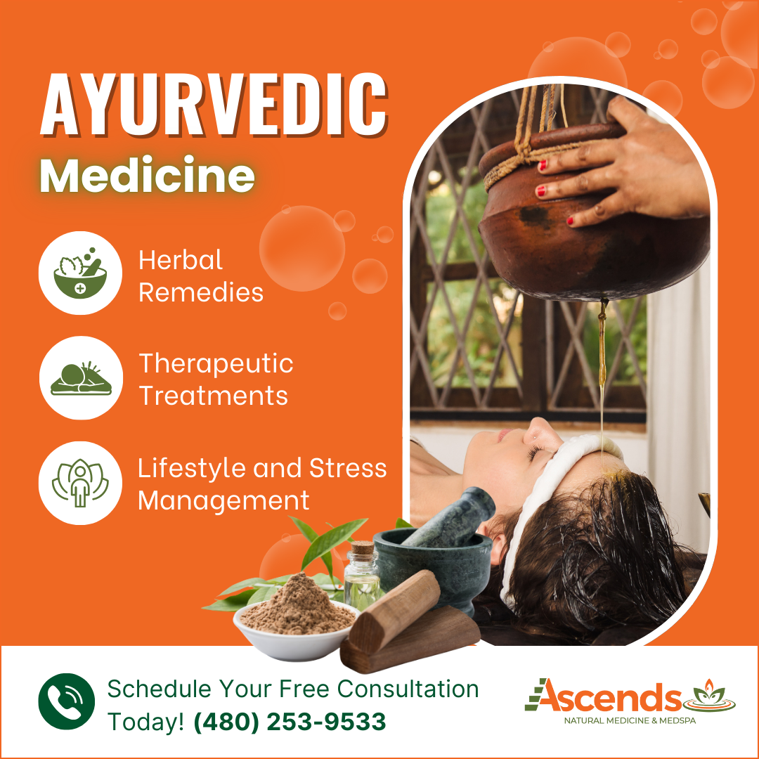 Ayurvedic treatments and consultations at Ascends Medispa.